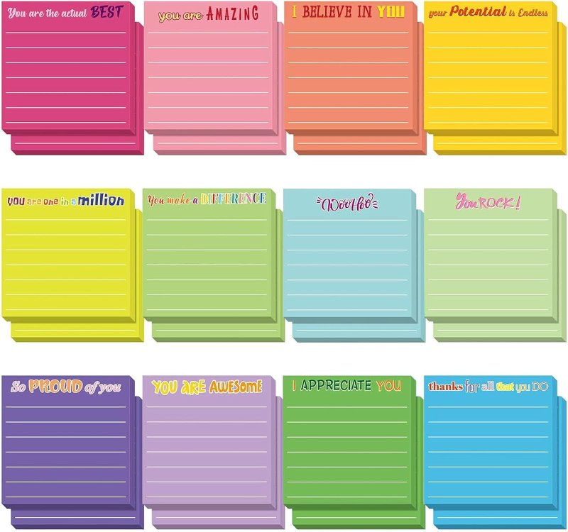 24 Pcs Appreciation Sticky Notes