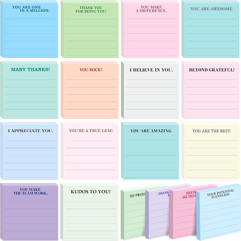 18 Pcs Inspirational Sticky Notes